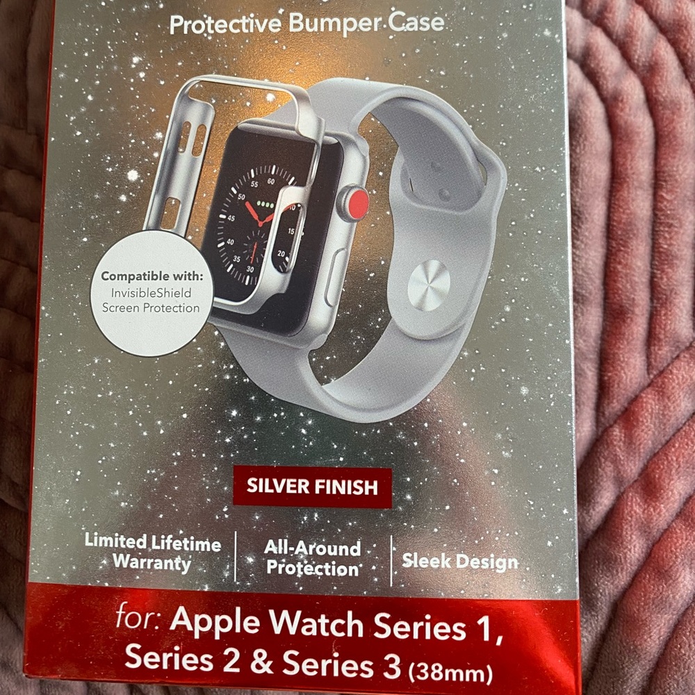New Shield Silver Protective Apple Watch Cover